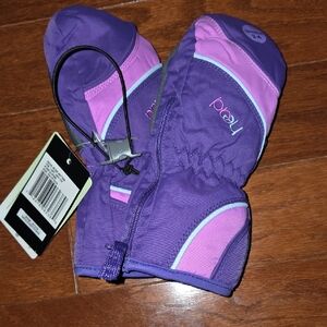 Girls Head Kids Ski Mittens in Purple and Light Pink Size XS NWT Dupont Sorona